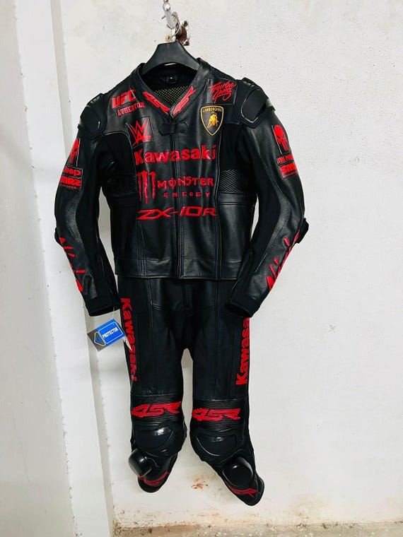 Kawasaki ZX-10R Leather Racing Suit | CE Armored Motogp Track Suit