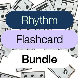 Printable Rhythm Flash Cards | Fundamental Rhythms | 6 Rhythms Included | PDF Download