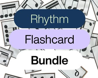 Printable Rhythm Flash Cards | Fundamental Rhythms | 6 Rhythms Included | PDF Download