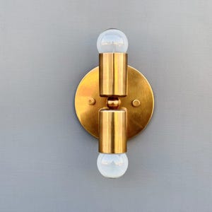 Mid-Century Modern Brass Wall Sconce - Cone Light - Restored 1950s Design