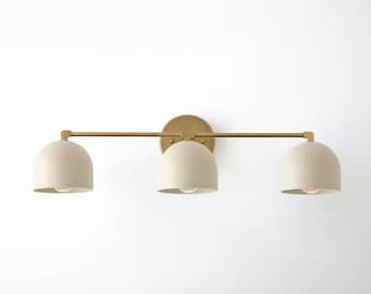 Vanity Light-Wall Light-Bathroom Wall Light Wall Sconce Light - Wall Sconces Lamp - Mid Century Modern Raw Brass Italian Wall Scone