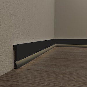 Colored Baseboards Led Floor Light Molding Baseboard, flat skirting boards, accent wall trim, Add your ral code (TAXFREE FOR EU)