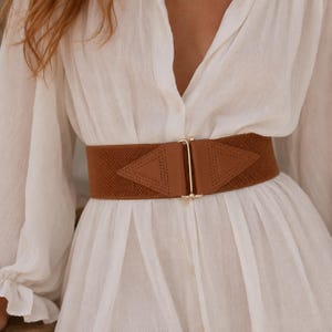 wide waist belts for dresses VASTLUCKY Women Elastic Belt Sequin Glitters Cinch Corset Belt Stretchy Waistband Chunky Buckle at Amazon Women's Clothing store a good match for blouse 3356 Gold Rhinestone Elastic Belt