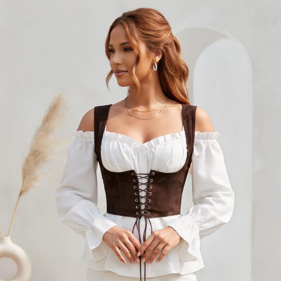 Brown Corset Belt, Lace up Corset Belt, Waist Cincher Belt, Renaissance Corset, Pirate Costume Belt, Medieval Belt Women, Underbust belt