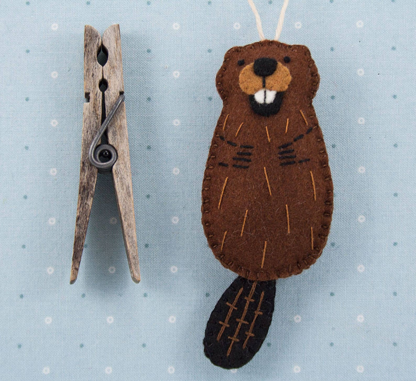 PDF Felt Ornament Pattern Beaver Pattern Hand Sewing Felt Etsy