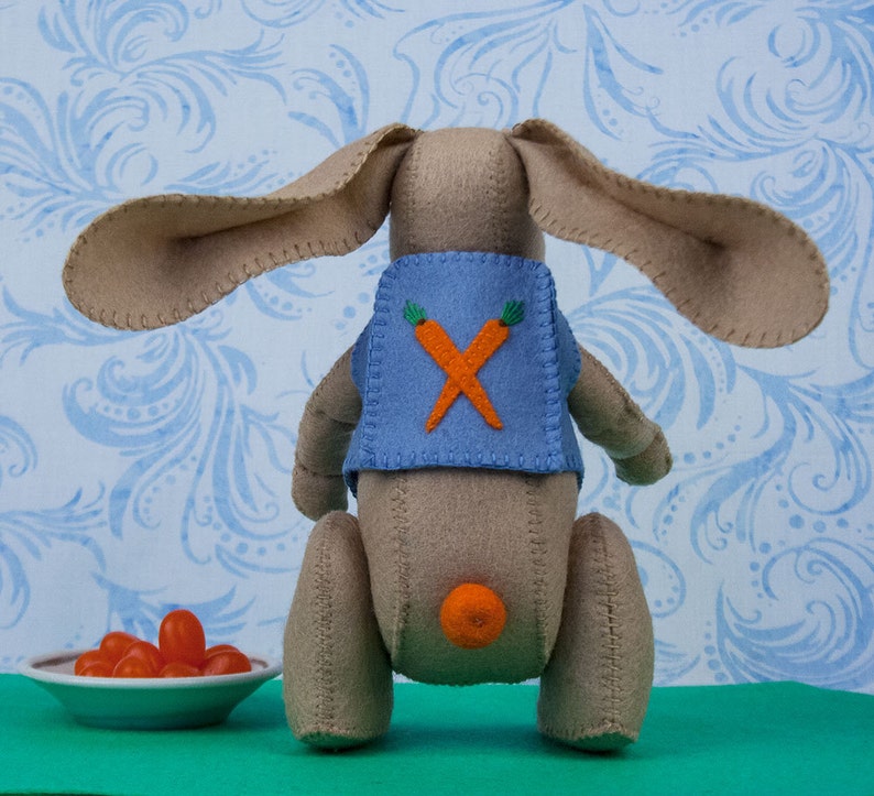 Bunny Sewing PATTERN, Rabbit Pattern, Stuffed Animal Pattern, Felt Toy Pattern, Nursery Decor, PDF Sewing Pattern, Baby Gift, Wool Craft image 2