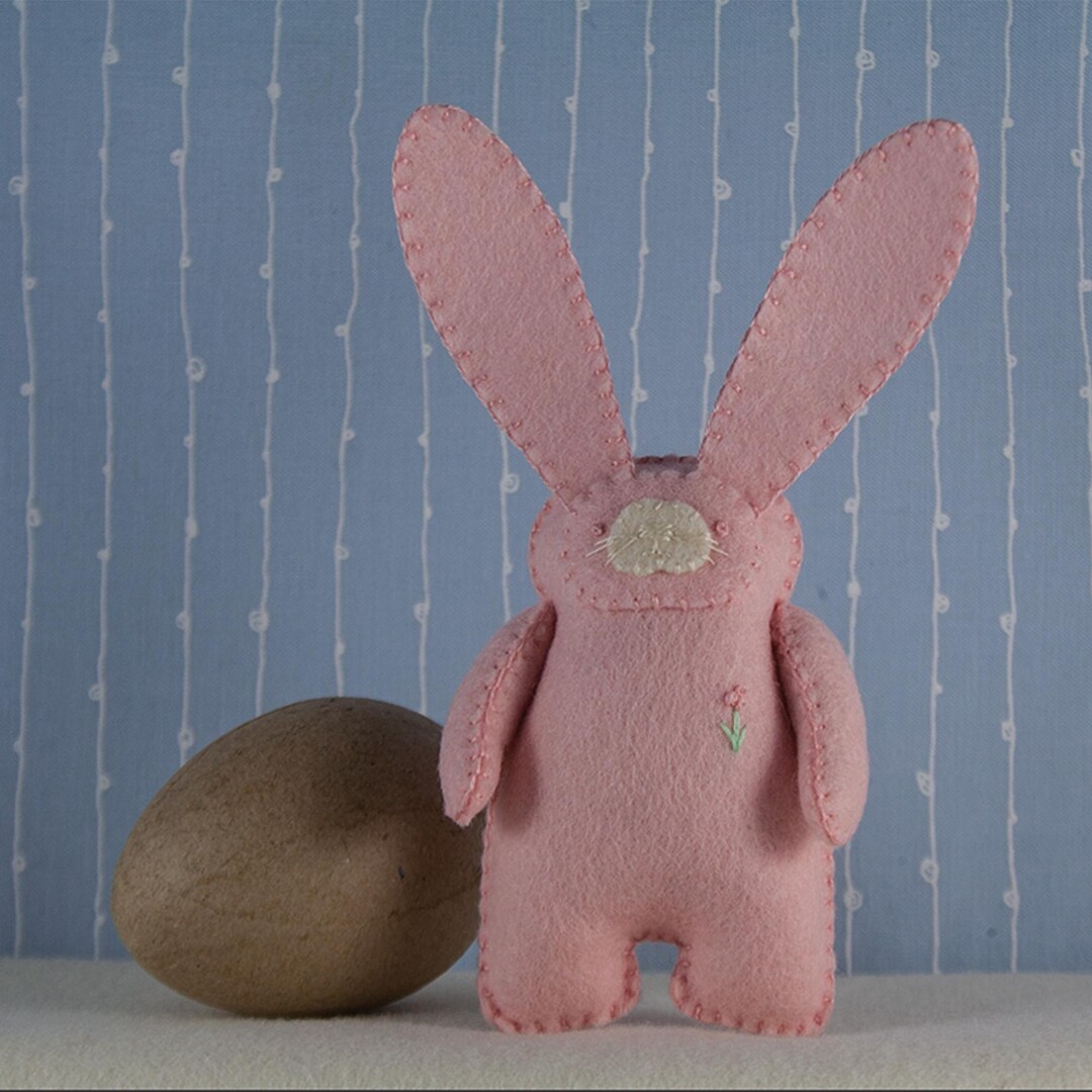 Felt Bunny Stuffie, PDF Sewing Pattern, Stocking Stuffer, DIY Handmade ...