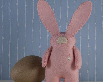 Felt Bunny Stuffie, PDF Sewing Pattern, Stocking Stuffer, DIY Handmade Craft