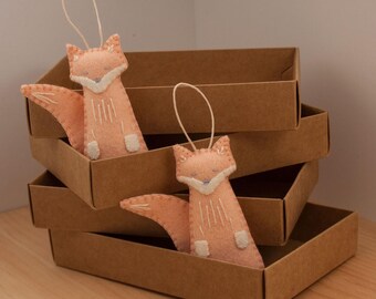 PDF Felt Ornament Pattern, Fox Pattern, Hand Sewing, Felt Craft, DIY Handmade Gift