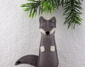 PDF Felt Ornament Pattern, Wolf Pattern, Hand Sewing, Felt Craft, DIY Handmade Gift