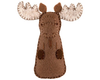 PDF Felt Ornament Pattern, Moose Pattern, Hand Sewing, Felt Craft, DIY Handmade Gift