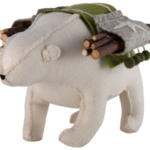 Polar Bear PATTERN, Holiday Decor, Felt Sewing Pattern, Stuffed Animal PDF Pattern, DIY Gift