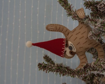 Felt Sloth Ornament PDF Sewing Pattern, DIY Handmade Craft