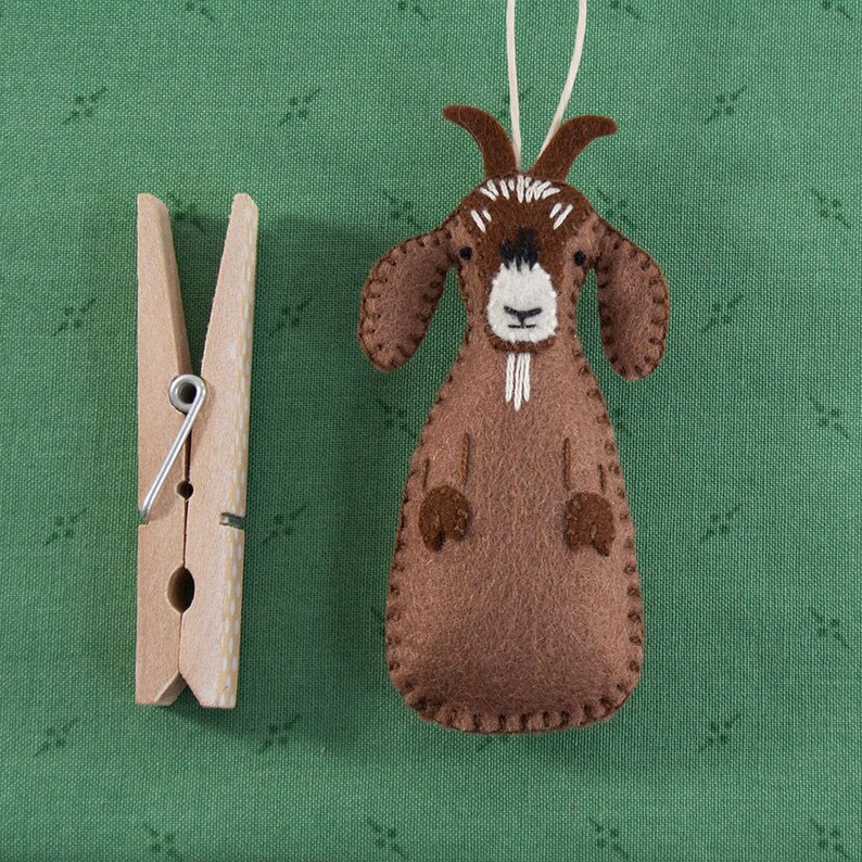 PDF Felt Ornament Pattern Goat Pattern Hand Sewing Felt Etsy