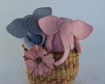 Felt Elephant Stuffie, PDF Sewing Pattern, Stocking Stuffer, DIY Handmade Craft