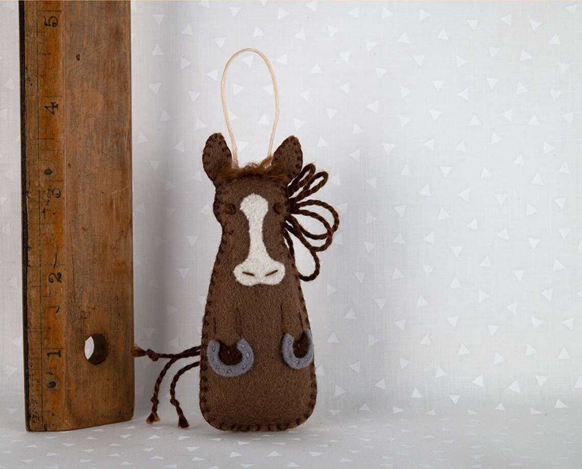 PDF Felt Ornament Pattern Pair, Horse and Goat, Mini Stuffies, Felt ...