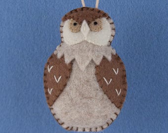 PDF Felt Ornament Pattern, Owl Pattern, Hand Sewing, Felt Craft, DIY Handmade Gift