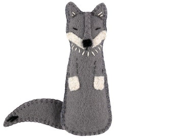 PDF Felt Ornament Pattern, Wolf Pattern, Hand Sewing, Felt Craft, DIY Handmade Gift