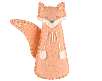 PDF Felt Ornament Pattern, Fox Pattern, Hand Sewing, Felt Craft, DIY Handmade Gift