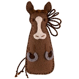 PDF Patrón de adorno de fieltro, Patrón de caballo, Costura a mano, Manualidad de fieltro, Regalo hecho a mano DIY