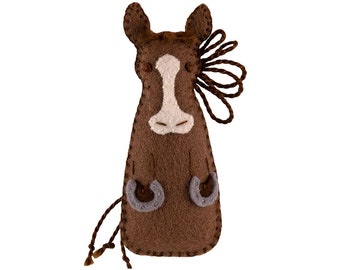 PDF Felt Ornament Pattern, Horse Pattern, Hand Sewing, Felt Craft, DIY Handmade Gift