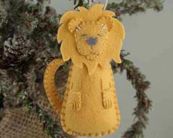 PDF Felt Ornament Pattern, Lion Pattern, Hand Sewing, Felt Craft, DIY Handmade Gift