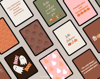 Paquete de fondos de pantalla de otoño para iPad, 10 acogedores fondos de pantalla de otoño y Halloween para tableta, estética de fondo de pantalla de otoño, paquete de fondos de pantalla, fondo espeluznante