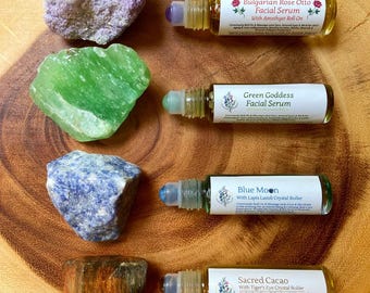 Crystal Roller Facial Serum Gift Set