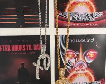 XO-ketting – goud, zilver The Weeknd-hanger, sierlijke zilveren ketting, sieraden na sluitingstijd, minimalistisch fancadeau, Starboy Stargirl-merchandise