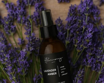 Espray de lavanda y ámbar para habitación y ropa de cama – Tonka con cítricos y salvia – Fragancia masculina amaderada para el hogar – 100 ml