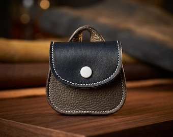 Personalized Leather AirPods Case, Custom Cowhide Pouch, Gift for Her