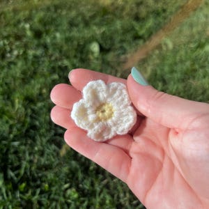 5 Petal Flower Crochet Hair Clip / Crochet Flower Hair Clip / Crochet Hair Clip / Flower Hair Clip / Crochet Hair Accessories / Hair Clips