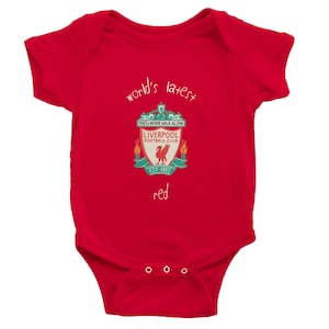 Liverpool FC Baby Bodysuit: World&#39;s Latest Red, Funny Football Gift