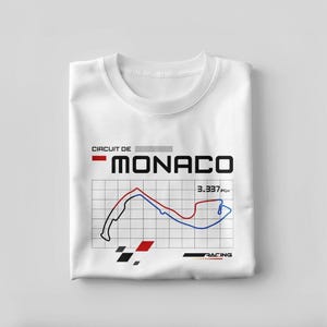 Monaco F1 Circuit Shirt Design – Circuit de Monaco Track Map PNG SVG, Printable Digital File for Racing Fans & Motorsport Gifts