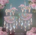 Pastel Carousel Horse Chandelier Earrings, Unicorn Fantasy Jewelry, 4' Crystal Pink, Aqua Blue, Mint Green, White, Sparkly!, Clip-On Option 