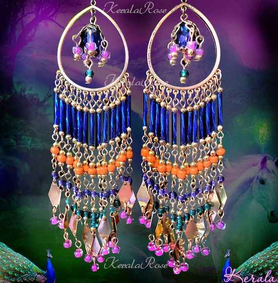 Beaded cheap chandelier earrings