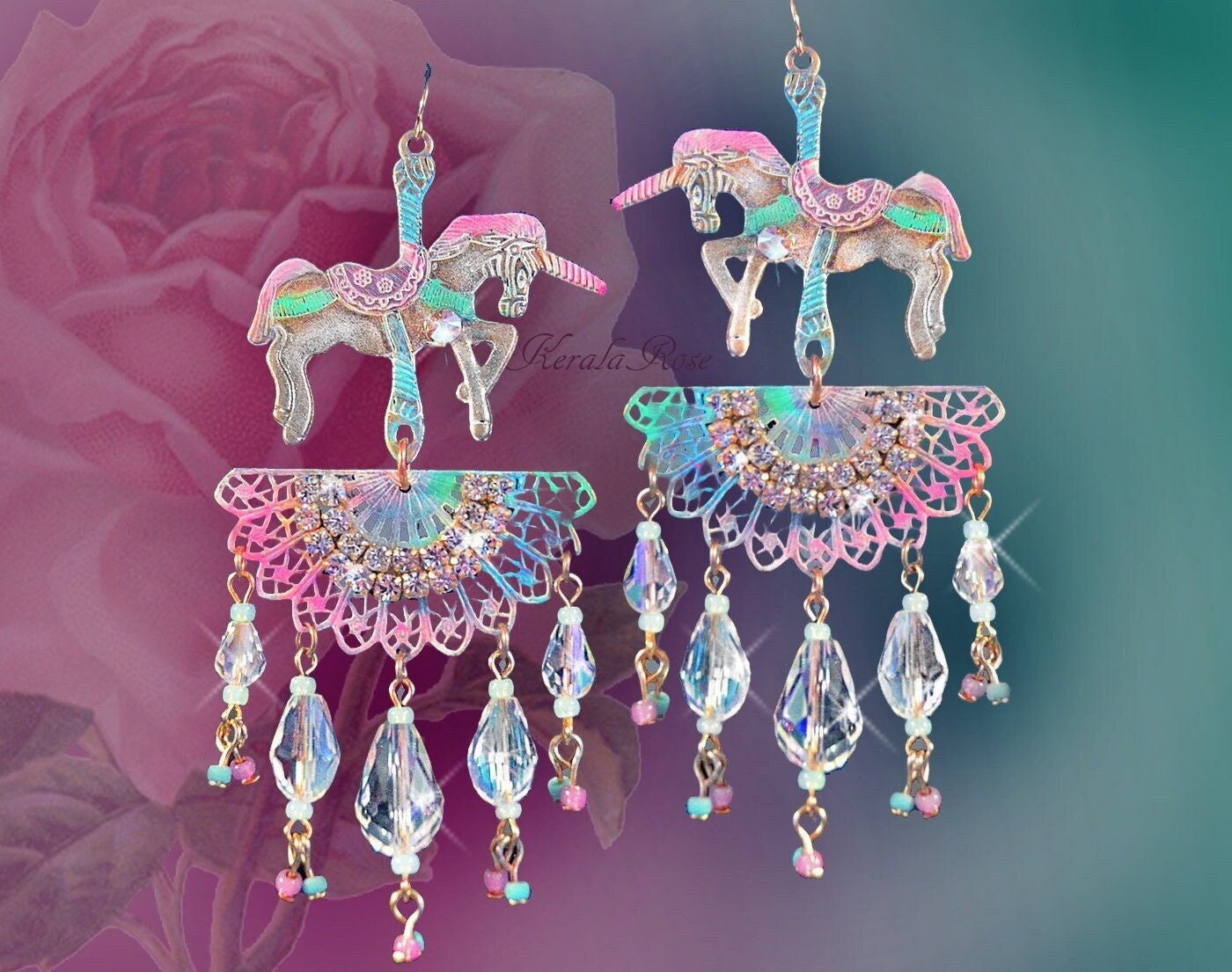 Prisme en cristal d'oeil de cheval, pièces de lustre pendentif