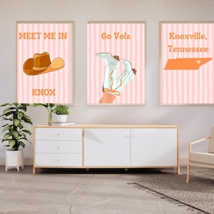 Knoxville Tennessee Vols-printset: Game Day-decor (digitale download, pdf-bestanden)