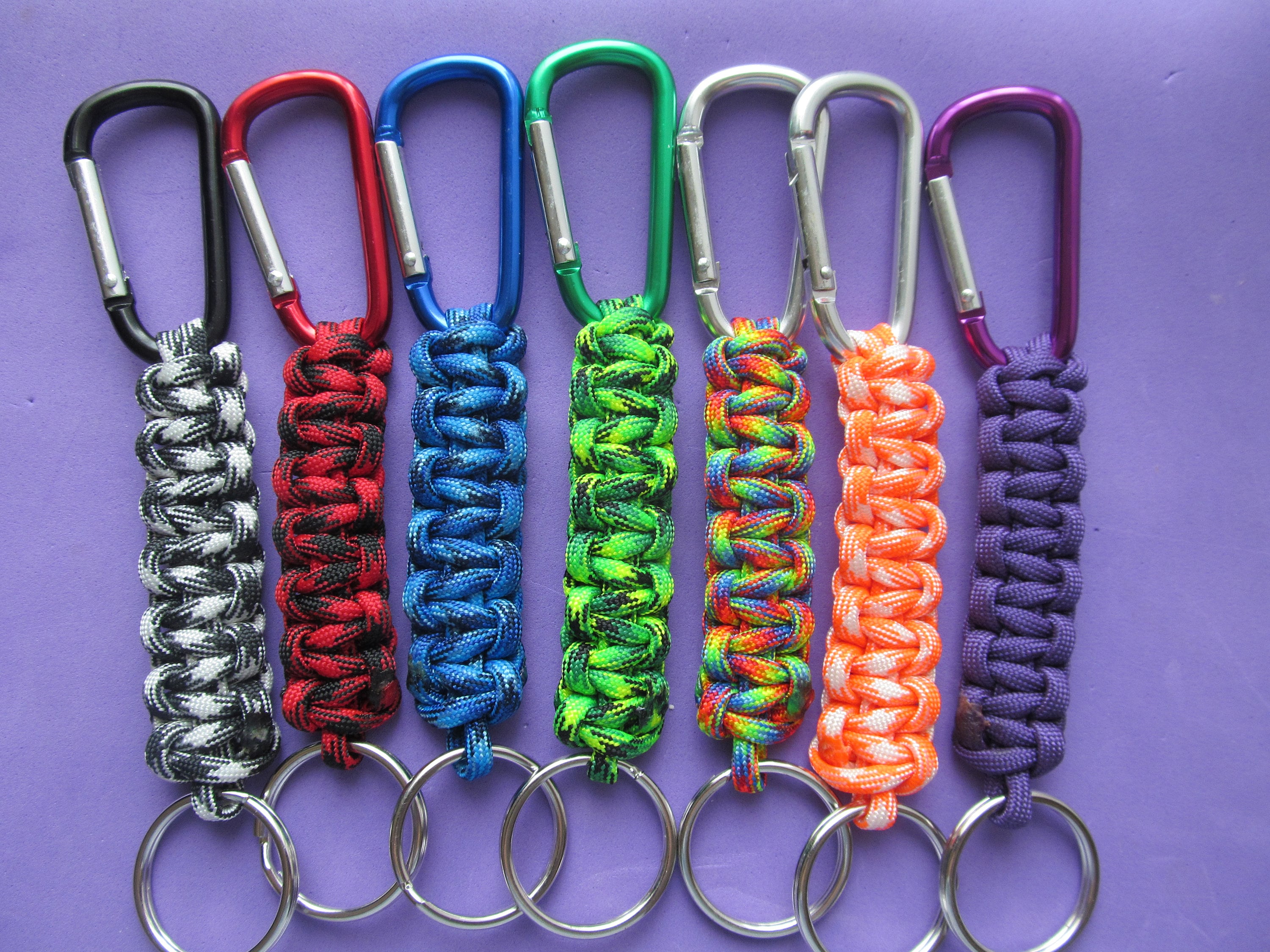 WEREWOLVES Paracord Keychain with Carabiner, Paracord Lanyard Clip for  Keys, Paracord Carabiner Keychain Clip for Men Women (5 Pack Bright) -  Yahoo Shopping