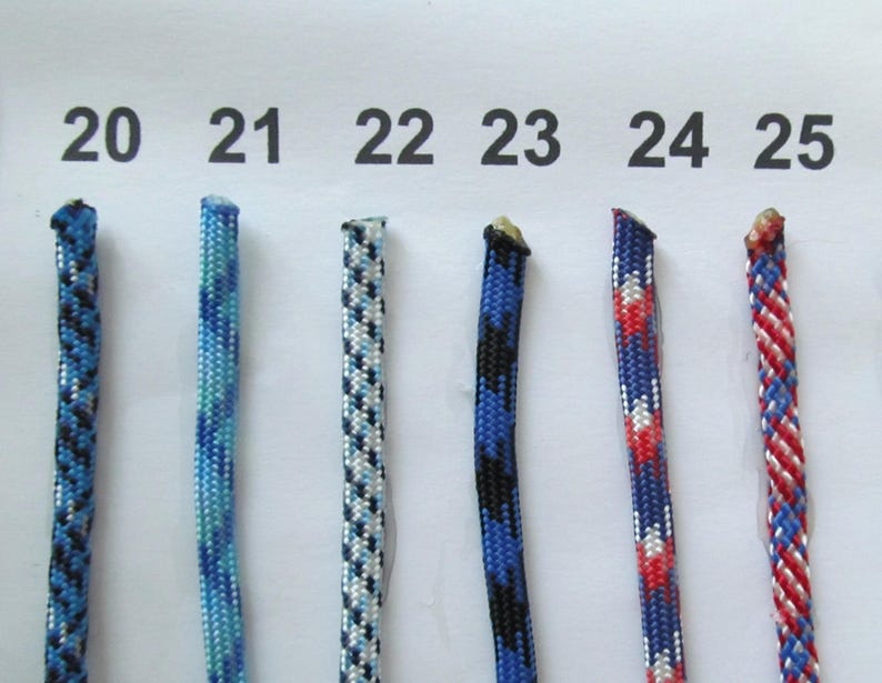 Kids paracord bracelets in unique mixed colors. Many fun NEW 2025 colors! For size measure wrist. Order color number from chart. image 6