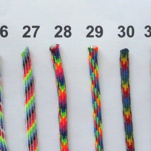 Kids paracord bracelets in unique mixed colors. Many fun NEW 2025 colors! For size measure wrist. Order color number from chart. image 7