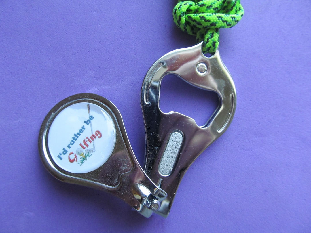 Golf Clippers, llavero abridor de botellas. Regalo temático de golf