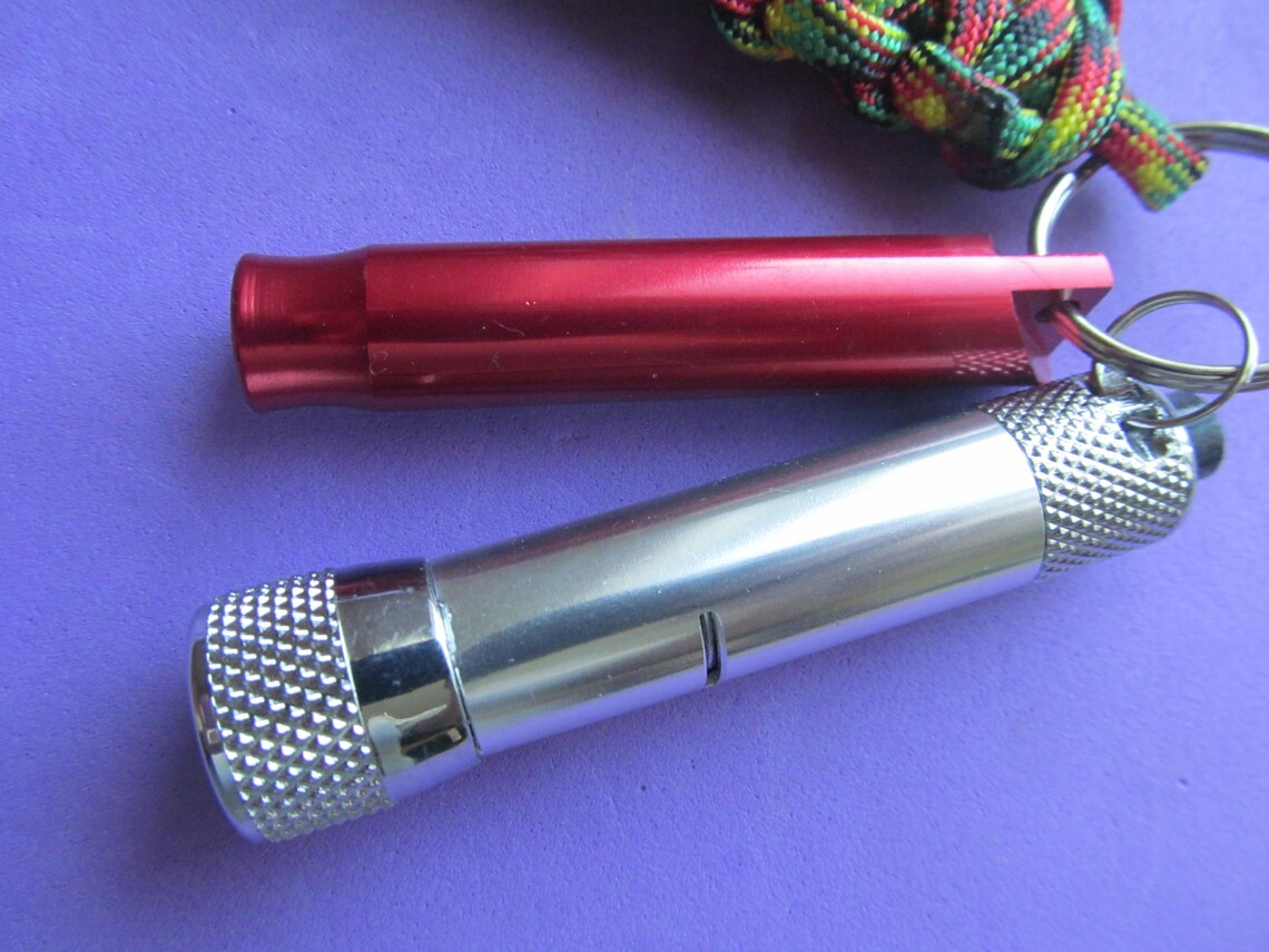 Whistle & Flashlight Key Ring.Unique paracord key ring with Etsy
