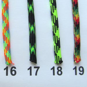 Kids paracord bracelets in unique mixed colors. Many fun NEW 2025 colors! For size measure wrist. Order color number from chart. image 5