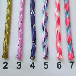 Kids paracord bracelets in unique mixed colors. Many fun NEW 2025 colors! For size measure wrist. Order color number from chart. image 3