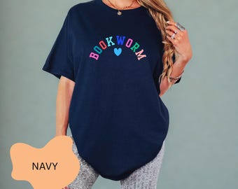 Bookworm T-Shirt: Whimsical Book Lover Cotton Tee