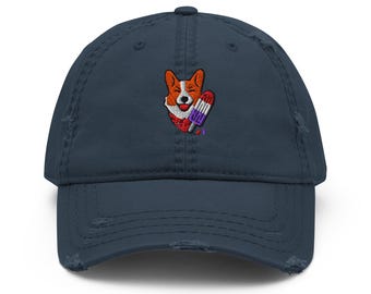 Happy 4th Corgi Hat Navy