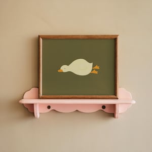 Funny Goose Nursery Art: Minimalist Duck Print, Whimsical Farmhouse Decor (Digital Download)