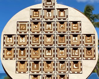 Pumpkin Halloween Countdown Calendar Wooden Chest