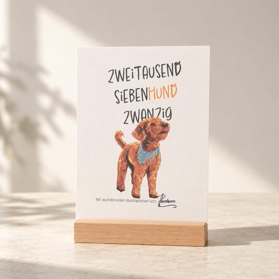 Hundekalender 2027 Tischkalender | Postkarten | Pudel | handgezeichnet | Illustration | Geschenk Hundeliebhaber